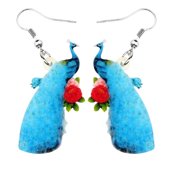 Jewelry - Peacock Acrylic Earrings